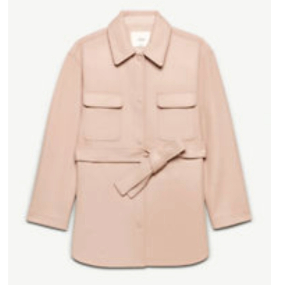 Aritzia Lustre Grey Shacket